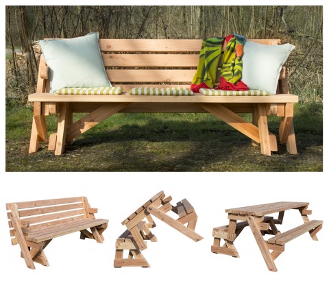 Inklapbare Picknicktafel Bank en Tafel 2 in 1