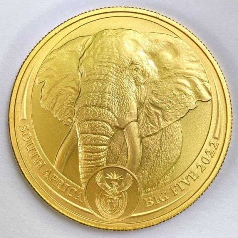 1oz gouden Zuid-Afrikaanse Big Five Olifant gouden munten