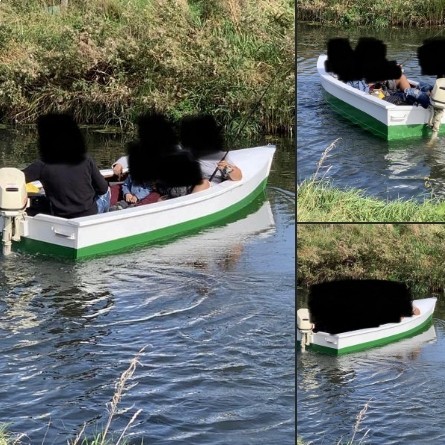 Bootje visboot grachtenbootje 4 meter met bb motor